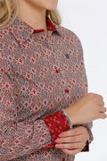 Multi red blouse