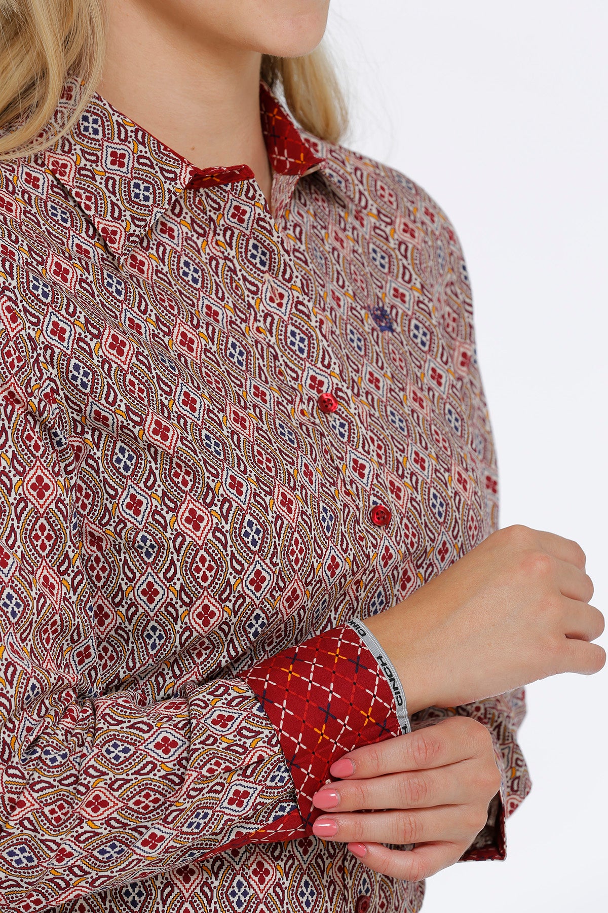 Multi red blouse