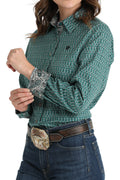 CINCH TEAL BLOUSE