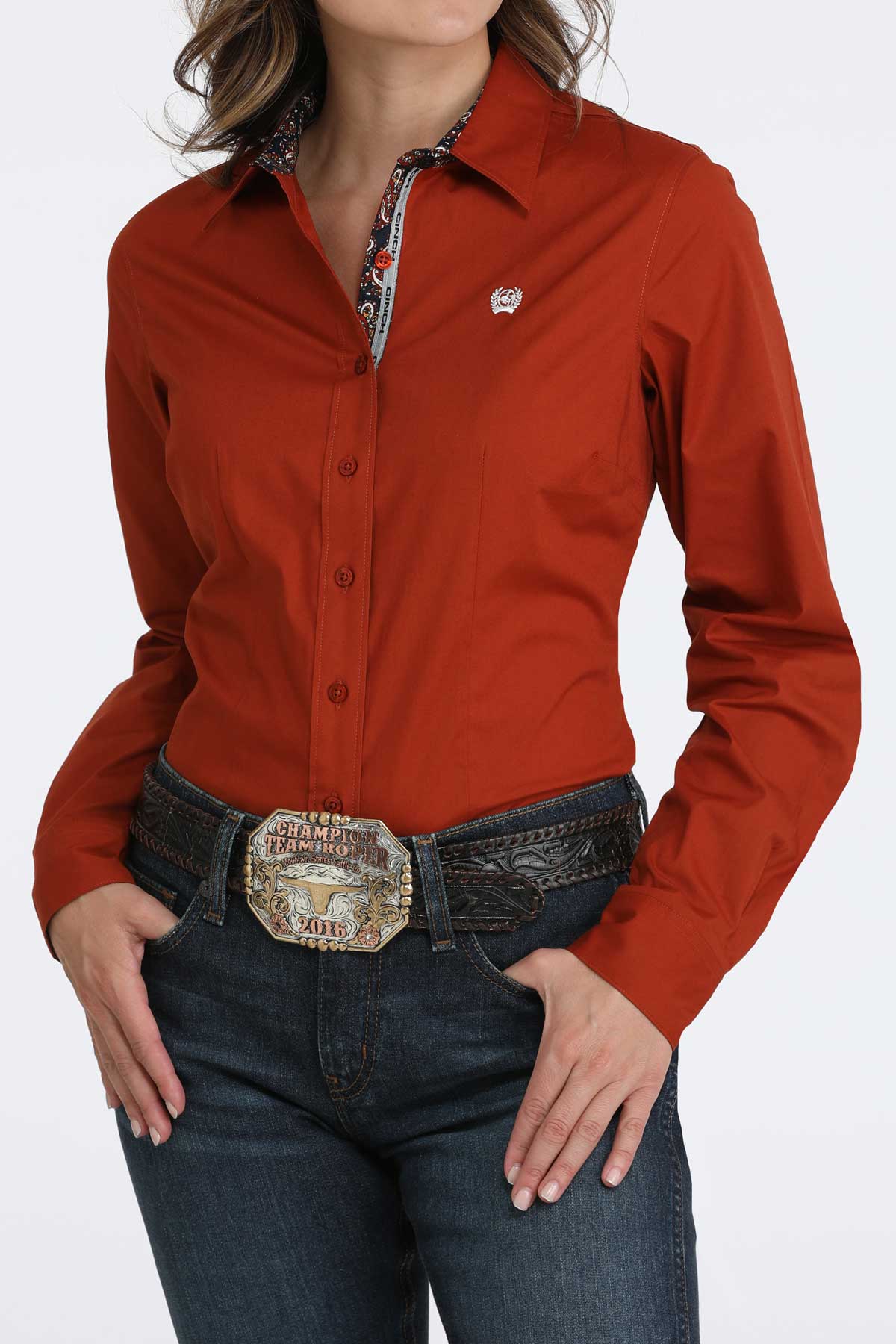 CINCH WOMENS L/S SOLID