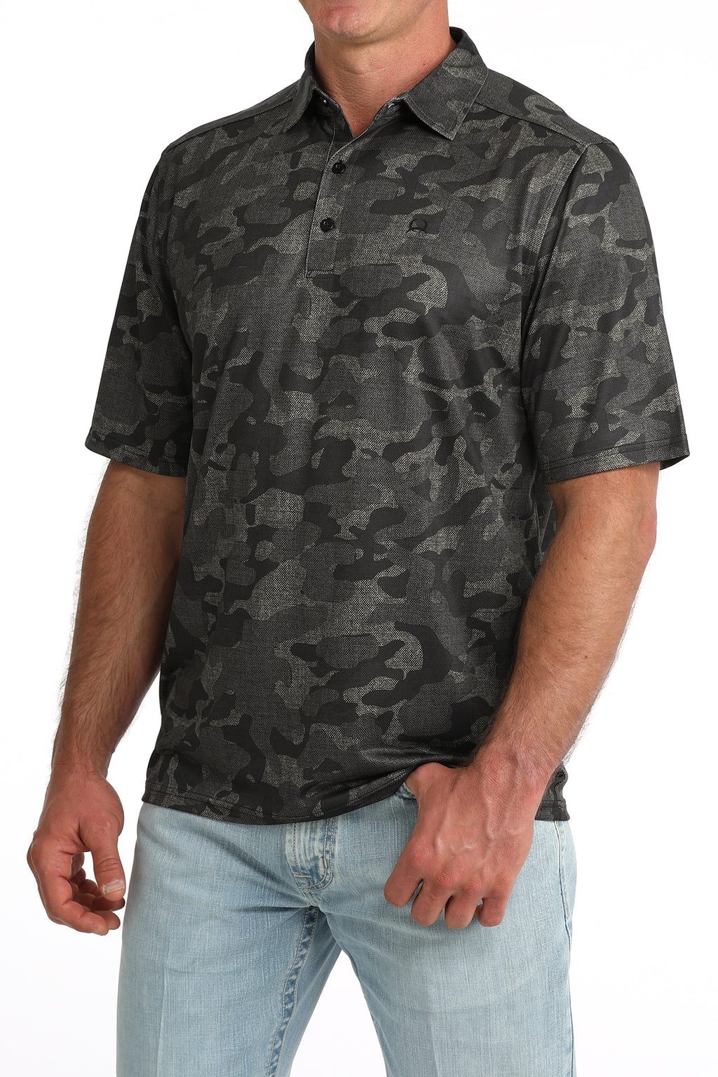 BLACK CAMO POLO