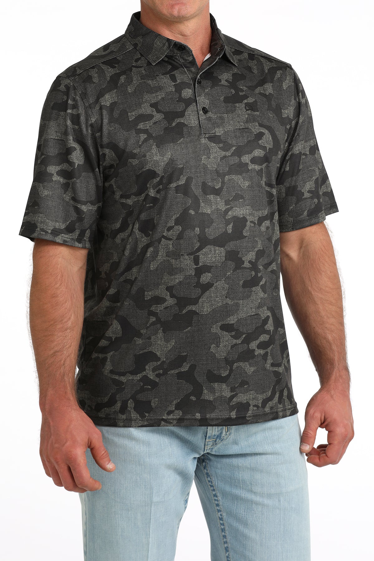 BLACK CAMO POLO