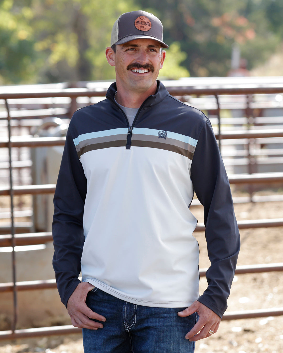 Cinch Men's 1/4 Zip Pullover — Multi