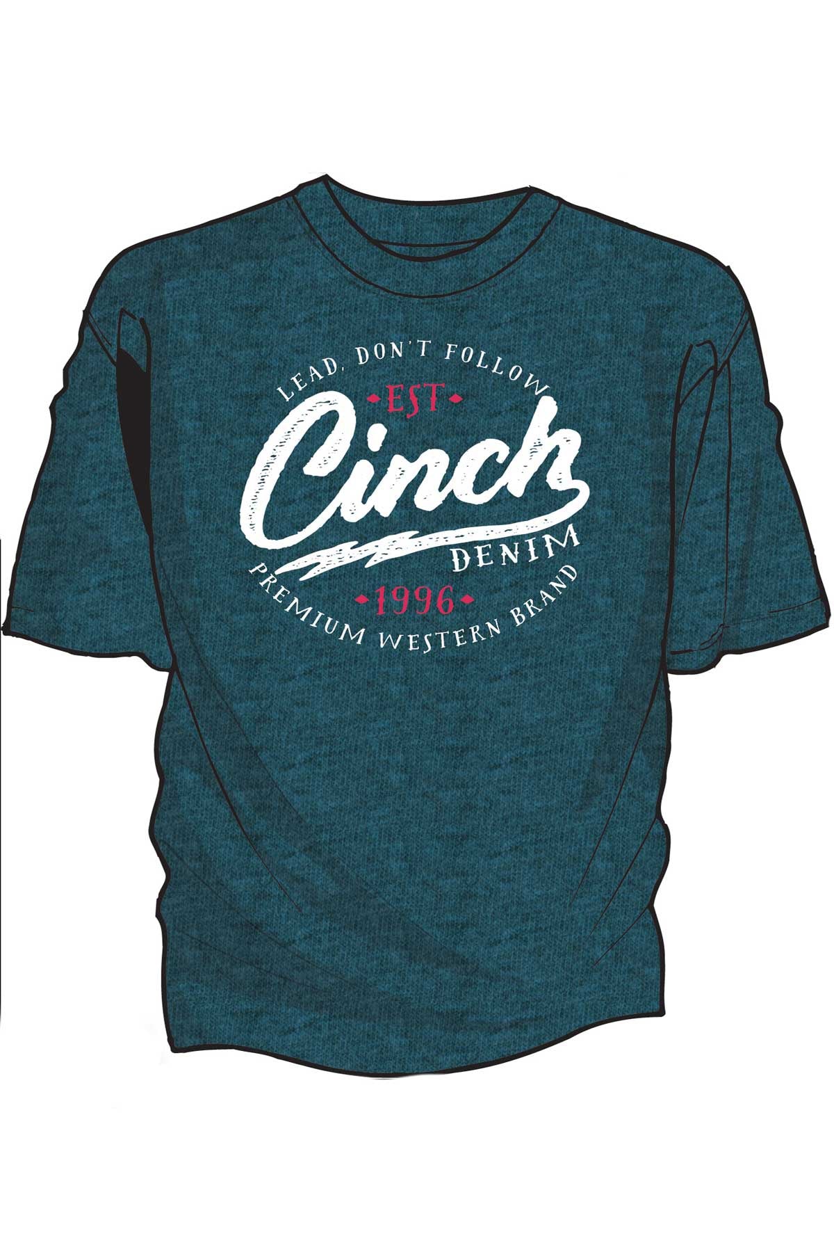 CINCH BLUE HEATHER T-SHIRT