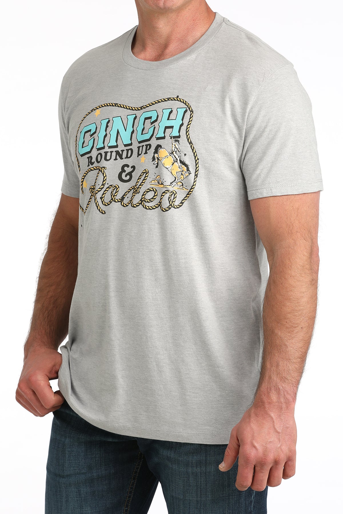 CINCH GRAY T-SHIRT W LOGO