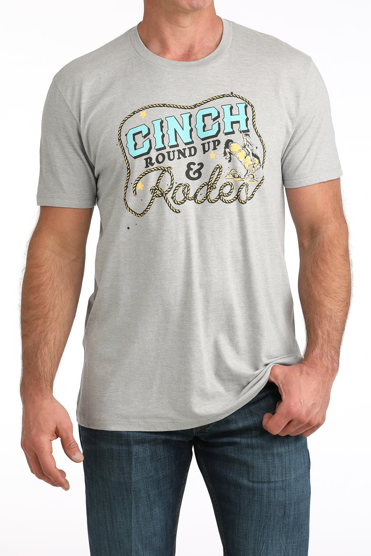 CINCH GRAY T-SHIRT W LOGO