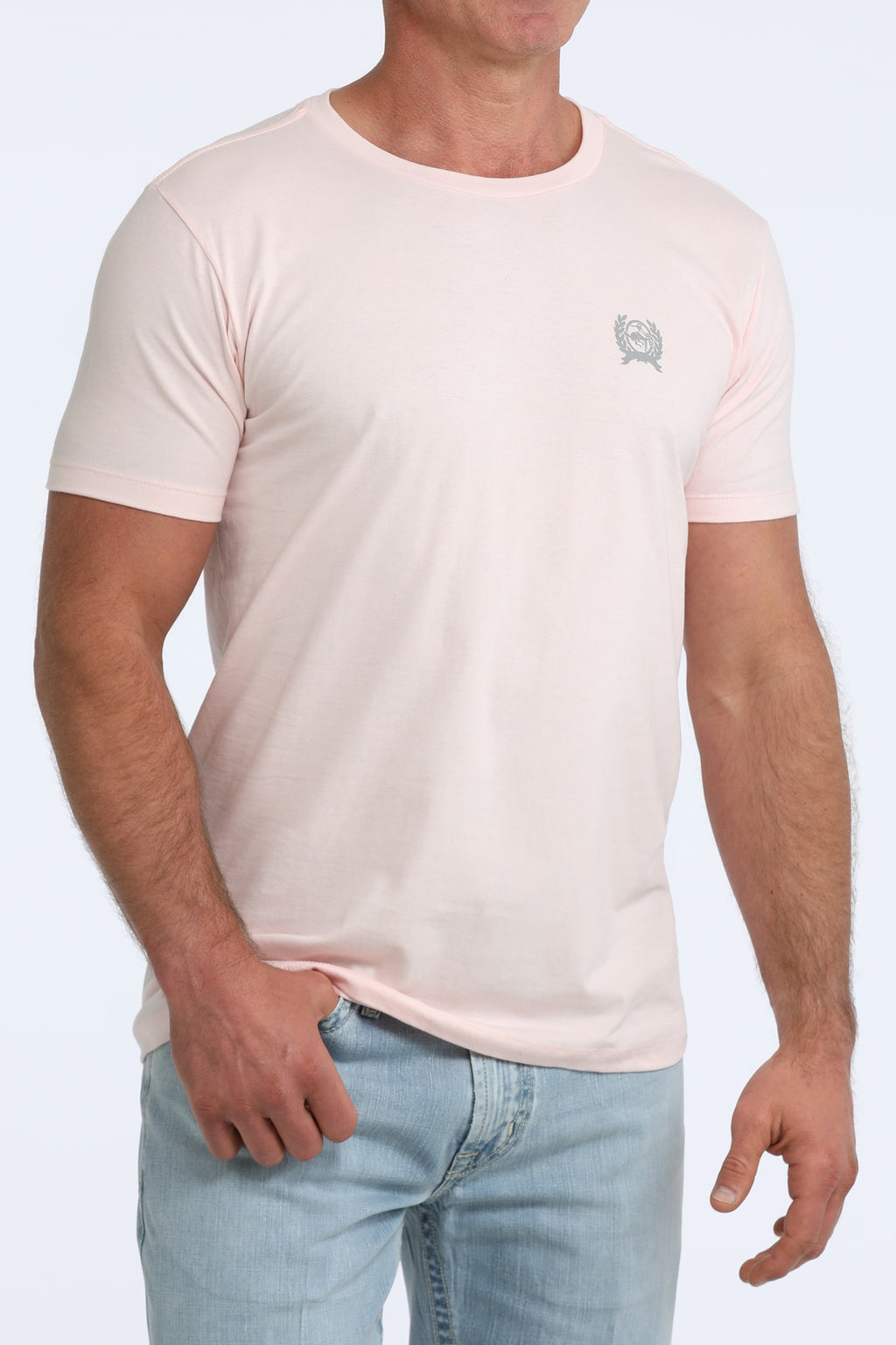 SOLID MENS PINK TEE