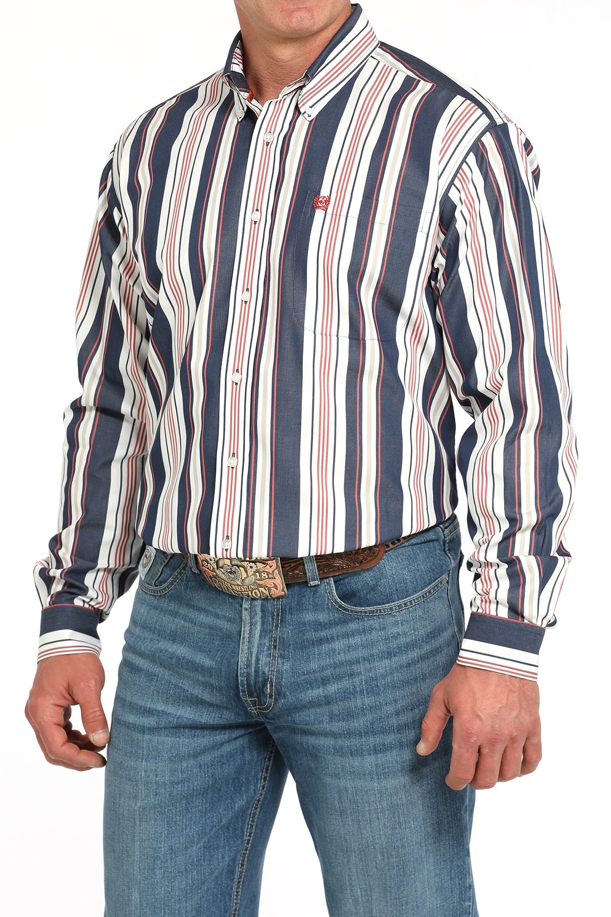 MTW1105938 MENS L/S STRIPE
