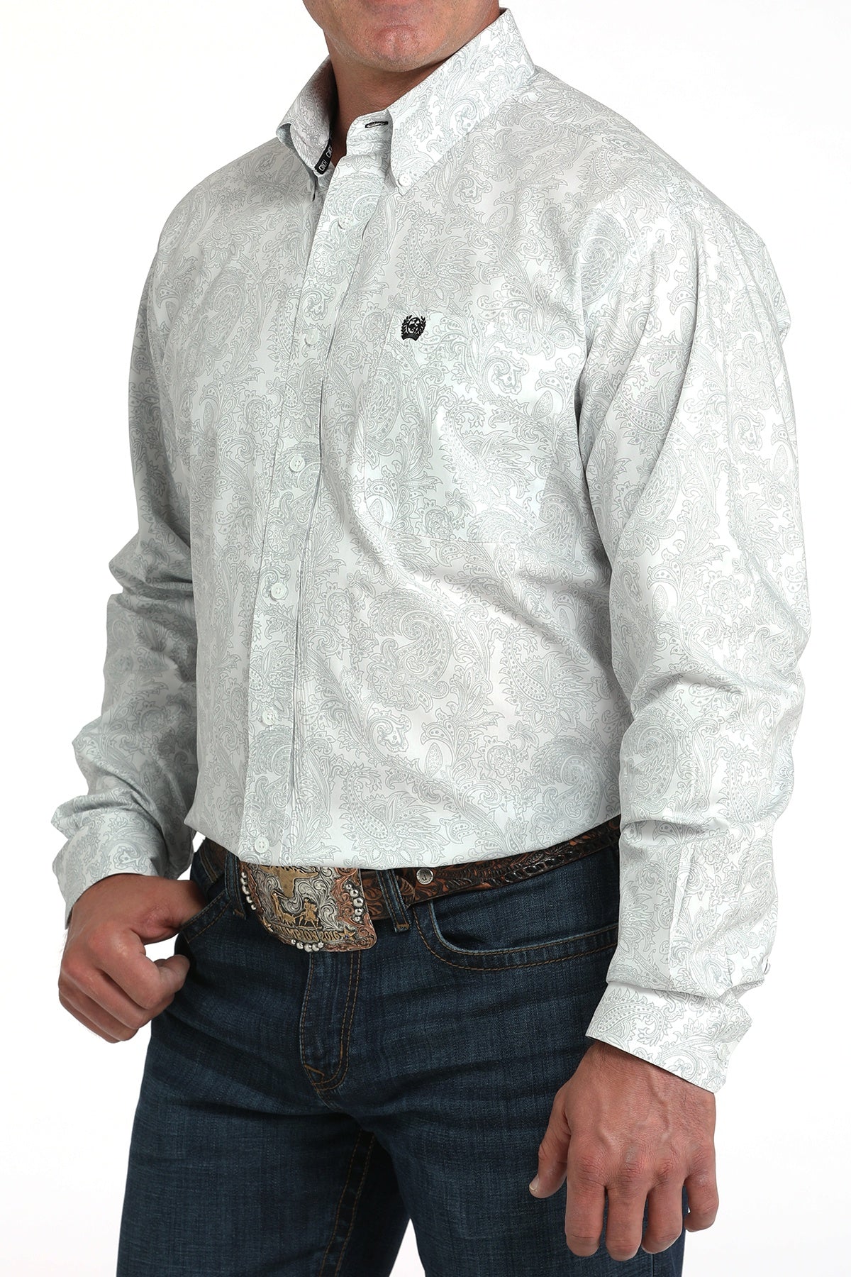 CINCH WHITE PAISLEY