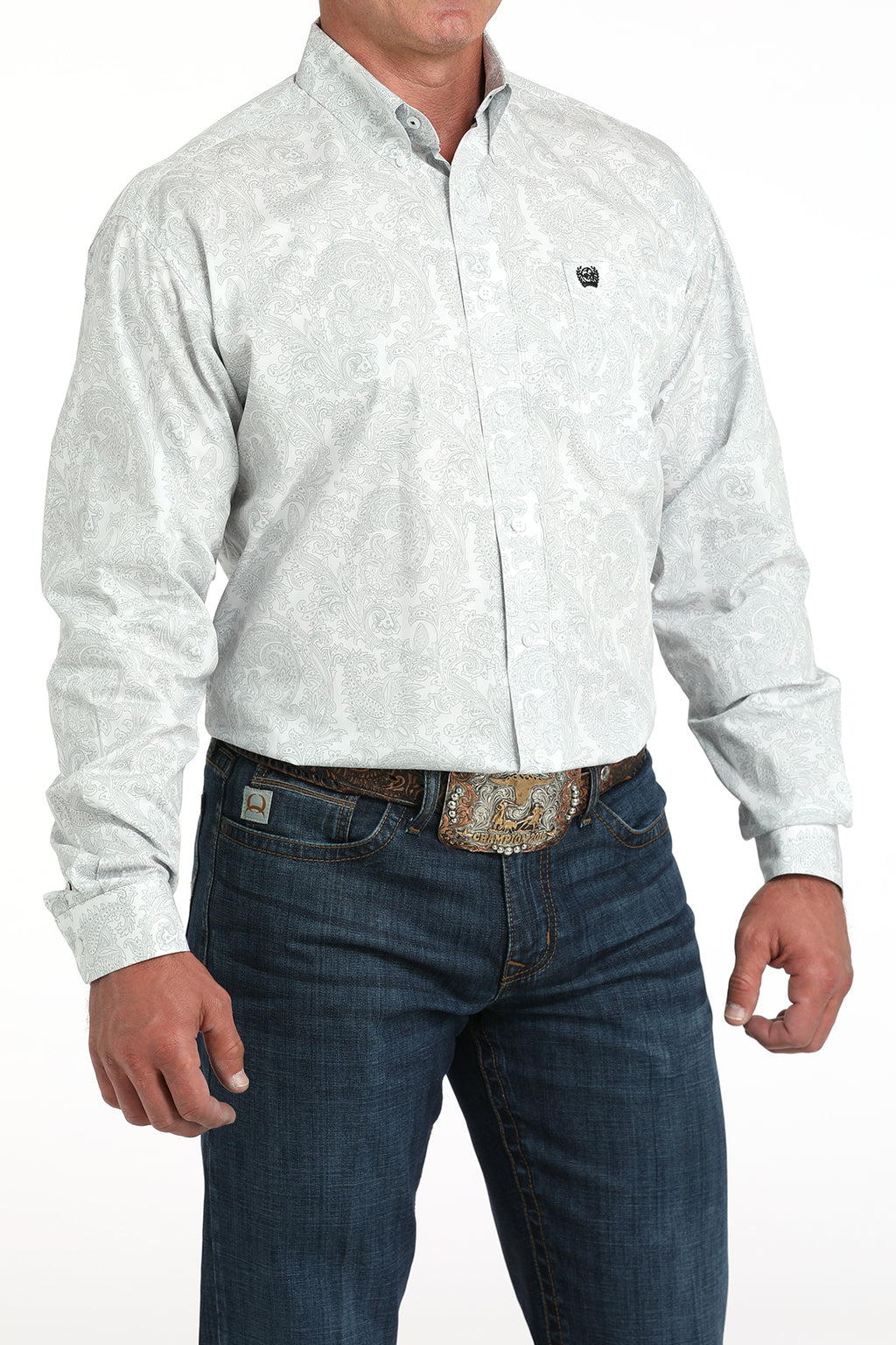 CINCH WHITE PAISLEY