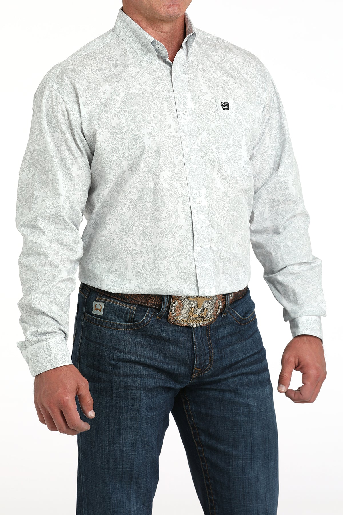 CINCH WHITE PAISLEY