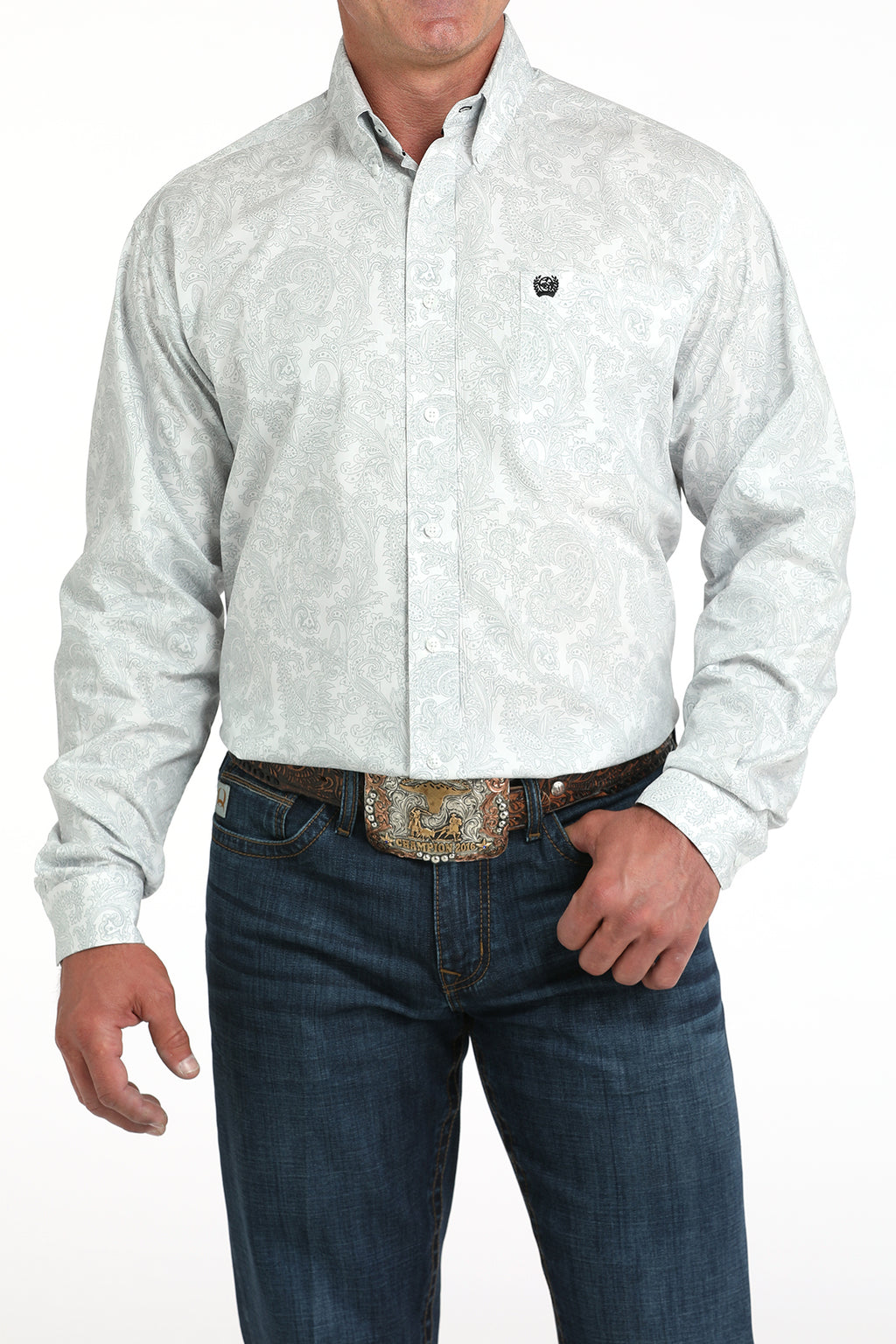 CINCH WHITE PAISLEY