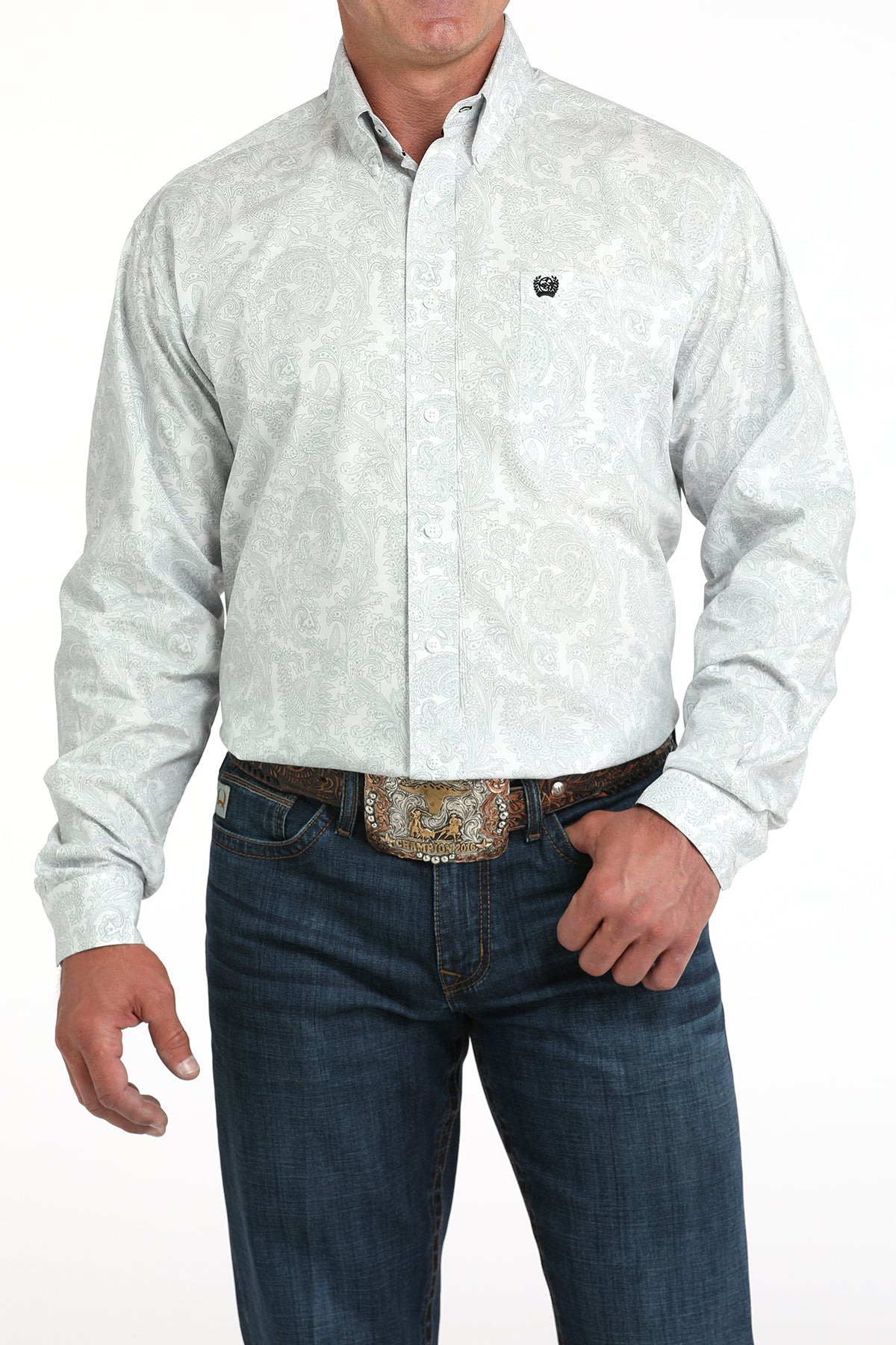 CINCH WHITE PAISLEY