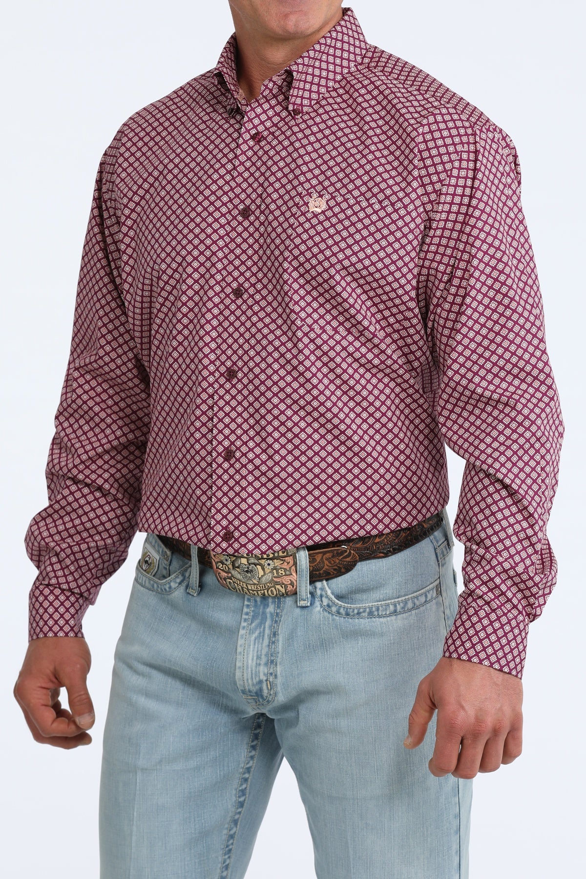 MENS CINCH PURPLE PATTERN
