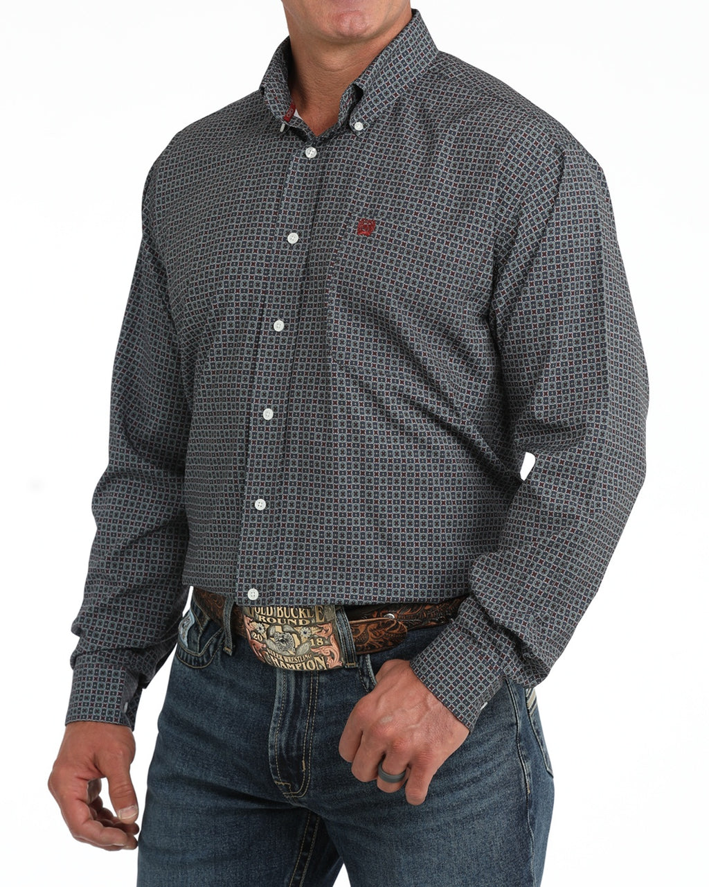 Men's Arenaflex Geo Print Classic Fit Long Sleeve