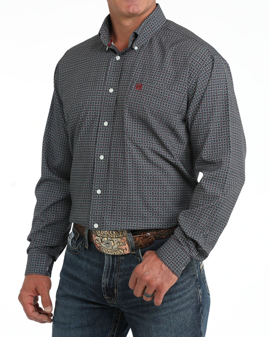 Men's Arenaflex Geo Print Classic Fit Long Sleeve