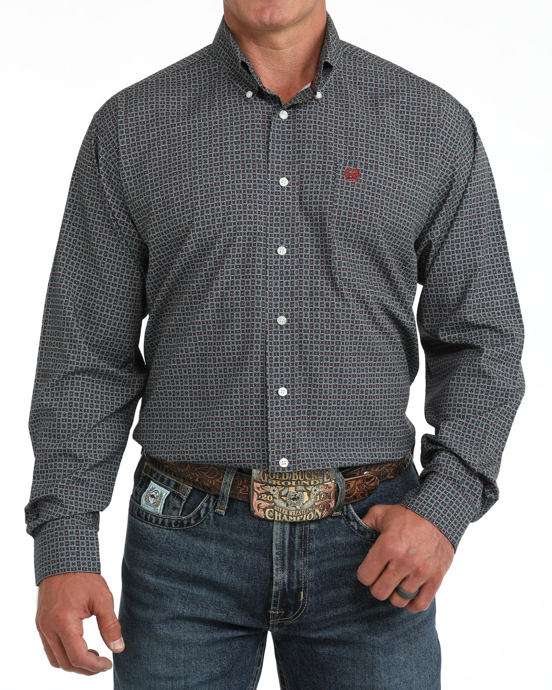 Men's Arenaflex Geo Print Classic Fit Long Sleeve