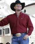Men's Solid Classic Fit Long Sleeve Button Down Shirt