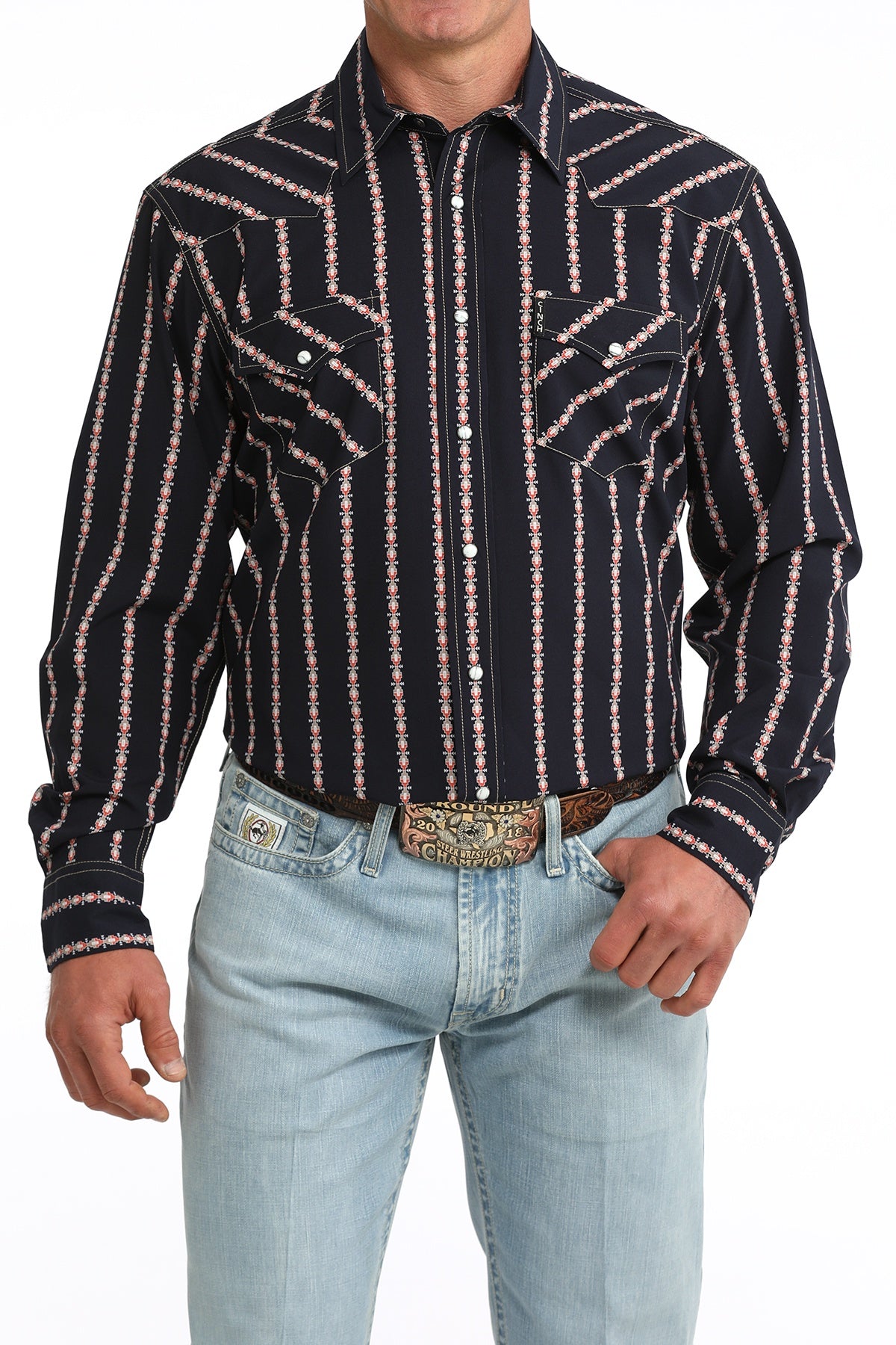 CINCH MENS L/S BLACK BUTTON UP