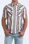 MENS S/S CAMP STRIPPED SHIRT