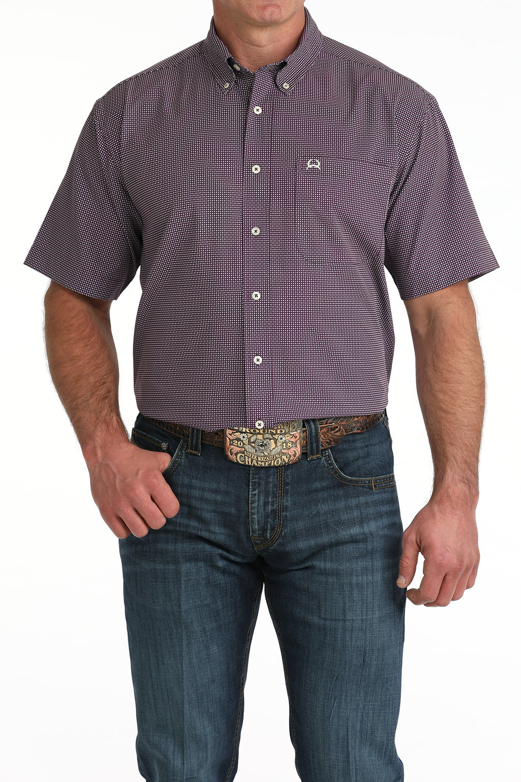 CINCH PURPLE W/ WHITE SPOT ARENA FLEX