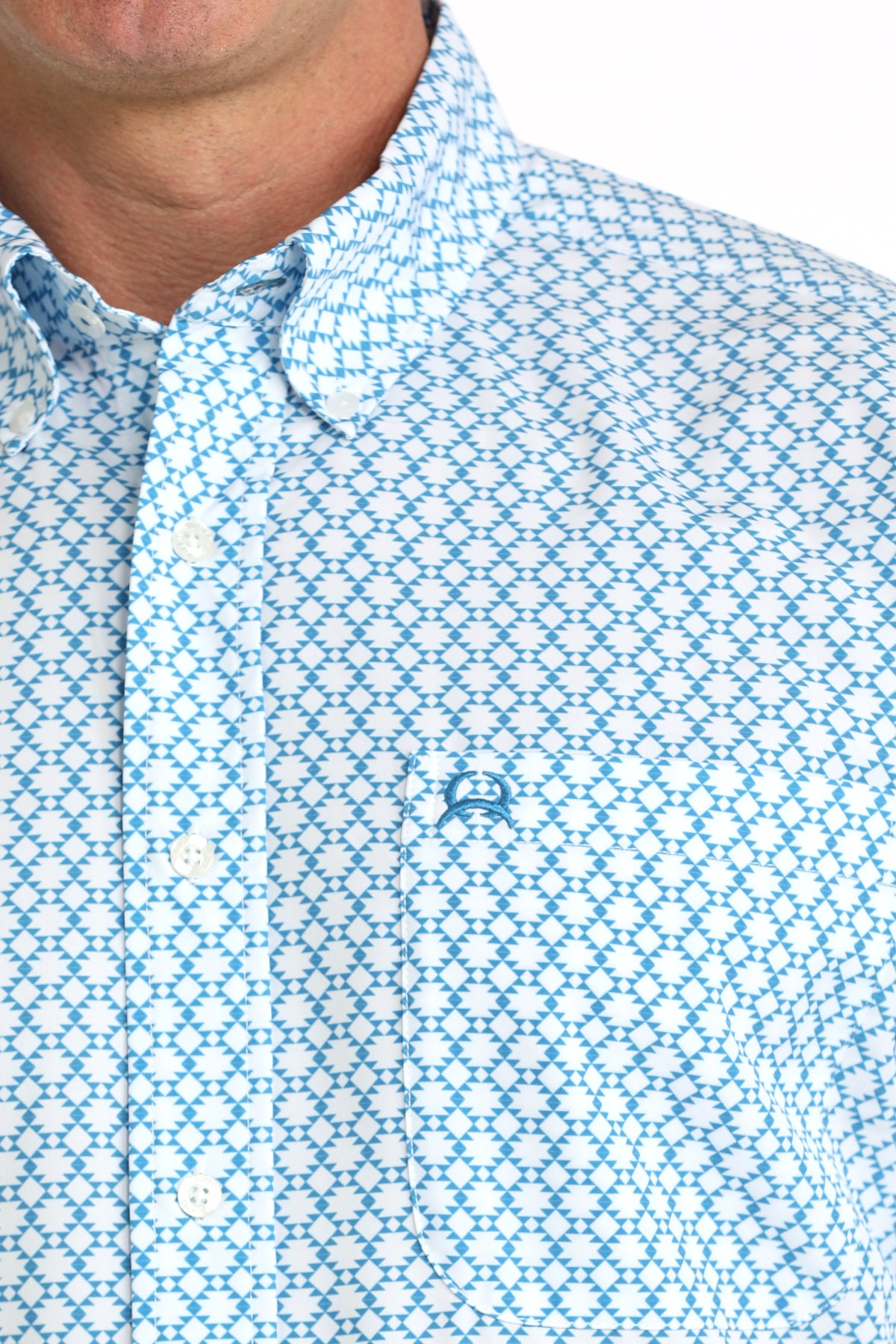 CINCH WHITE/ BLUE AZTECH S/S