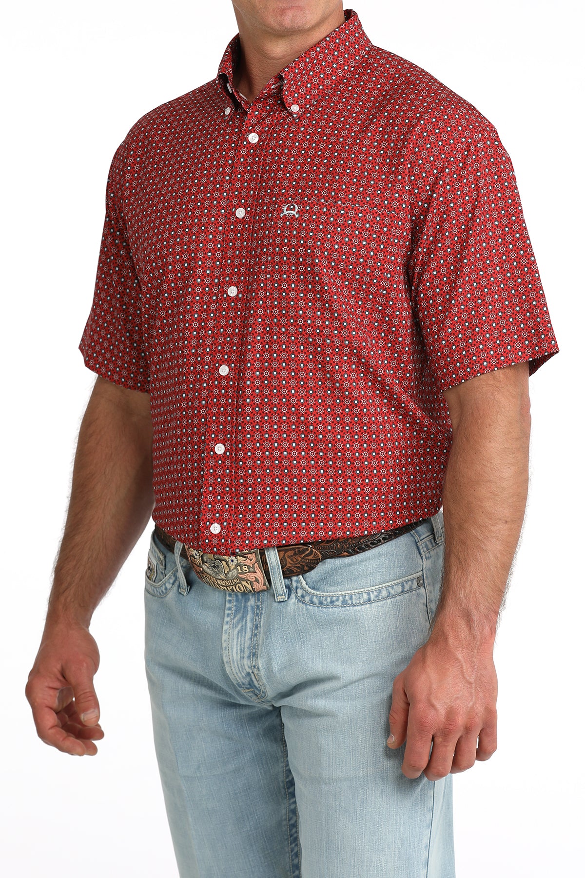 CINCH RED  S/S PRINT ARENA FLEX