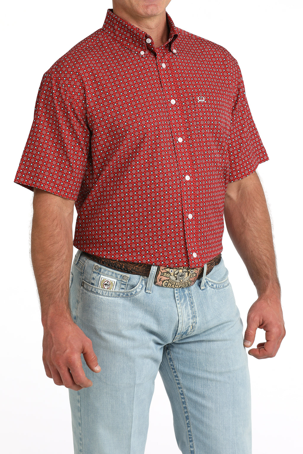 CINCH RED  S/S PRINT ARENA FLEX