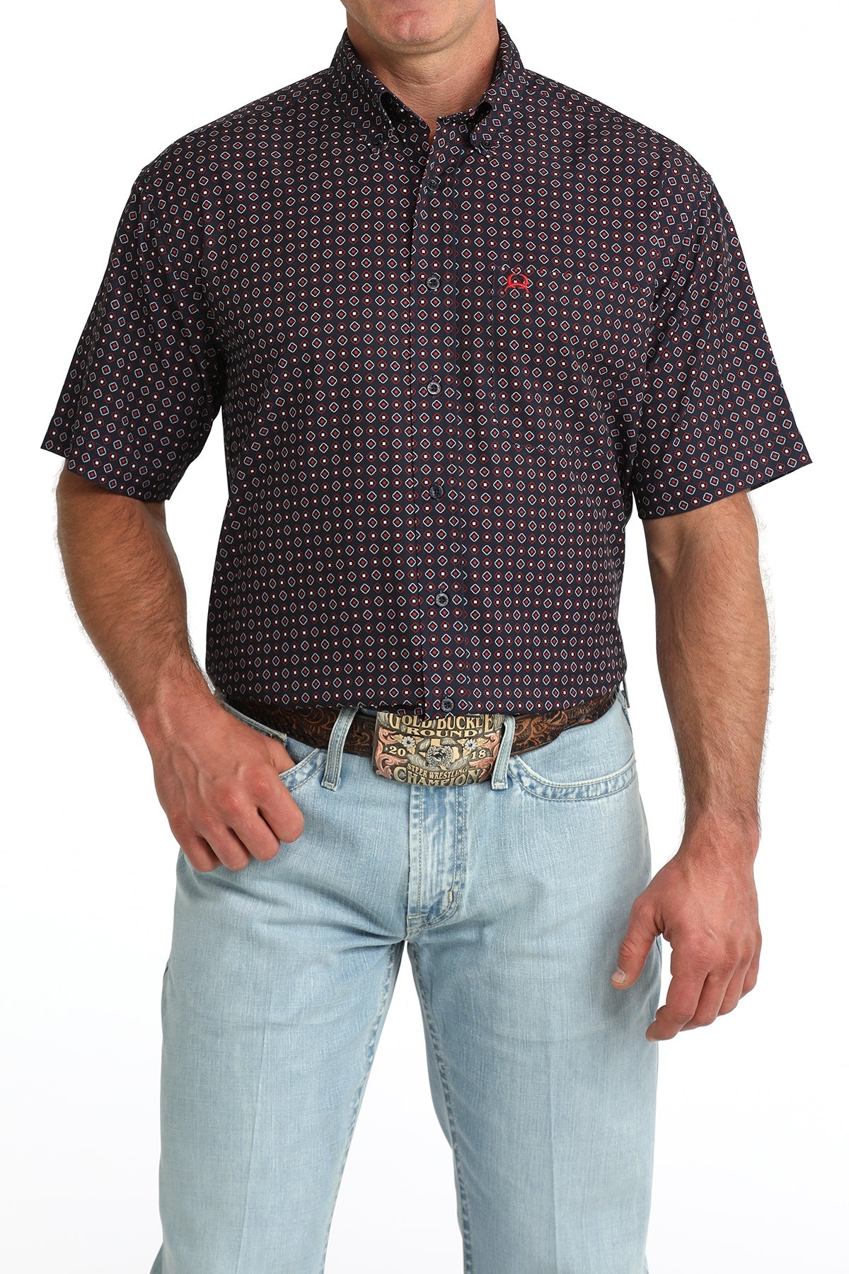 CINCH NAVY S/S PRINT ARENA FLEX
