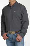 CINCH CHARCOAL BLUE BUTTON UP