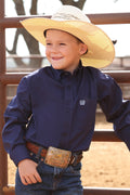 CINCH MATCH DAD NAVY SHIRT