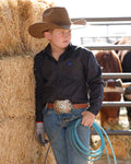 BOYS CINCH BLK CHRACOAL PATTERN