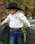 BOYS CINCH WHITE GREY PAISLEY
