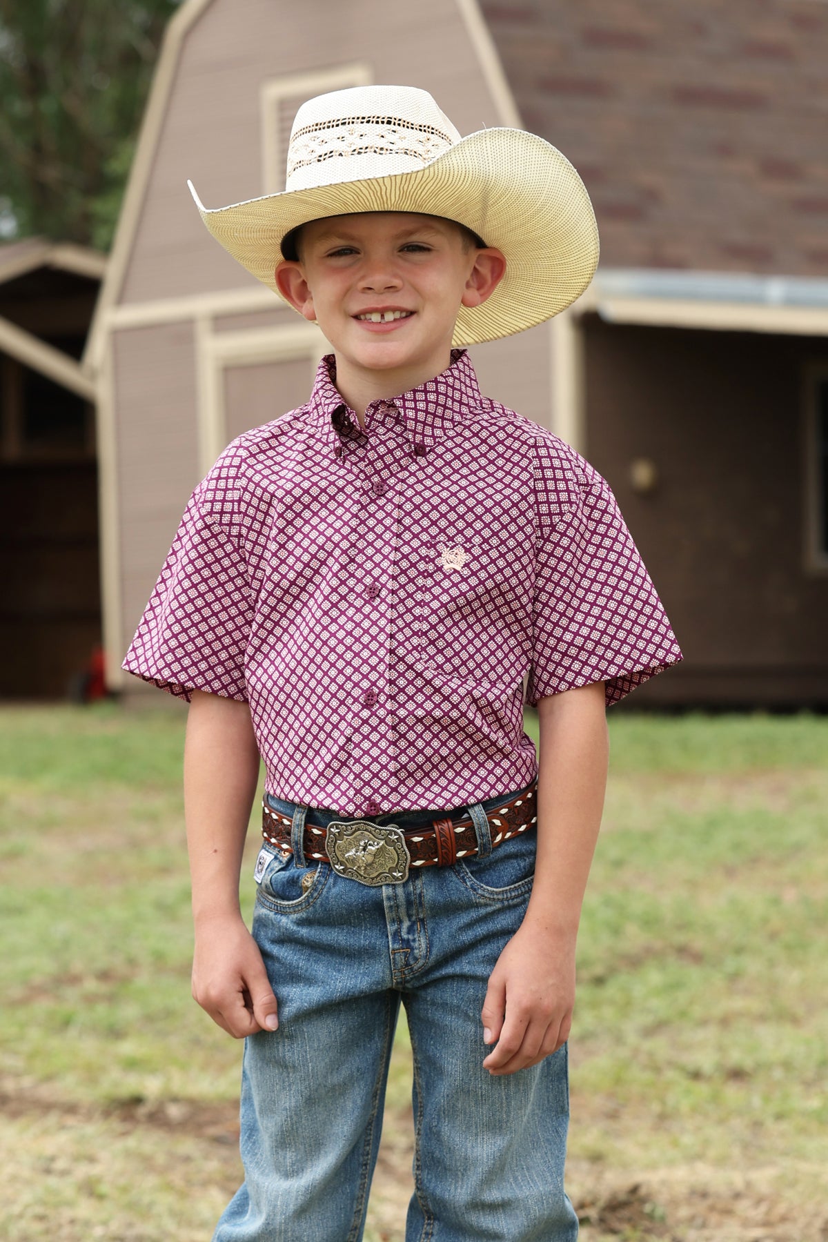 CINCH BURGANDY  SHORTSLEEVE