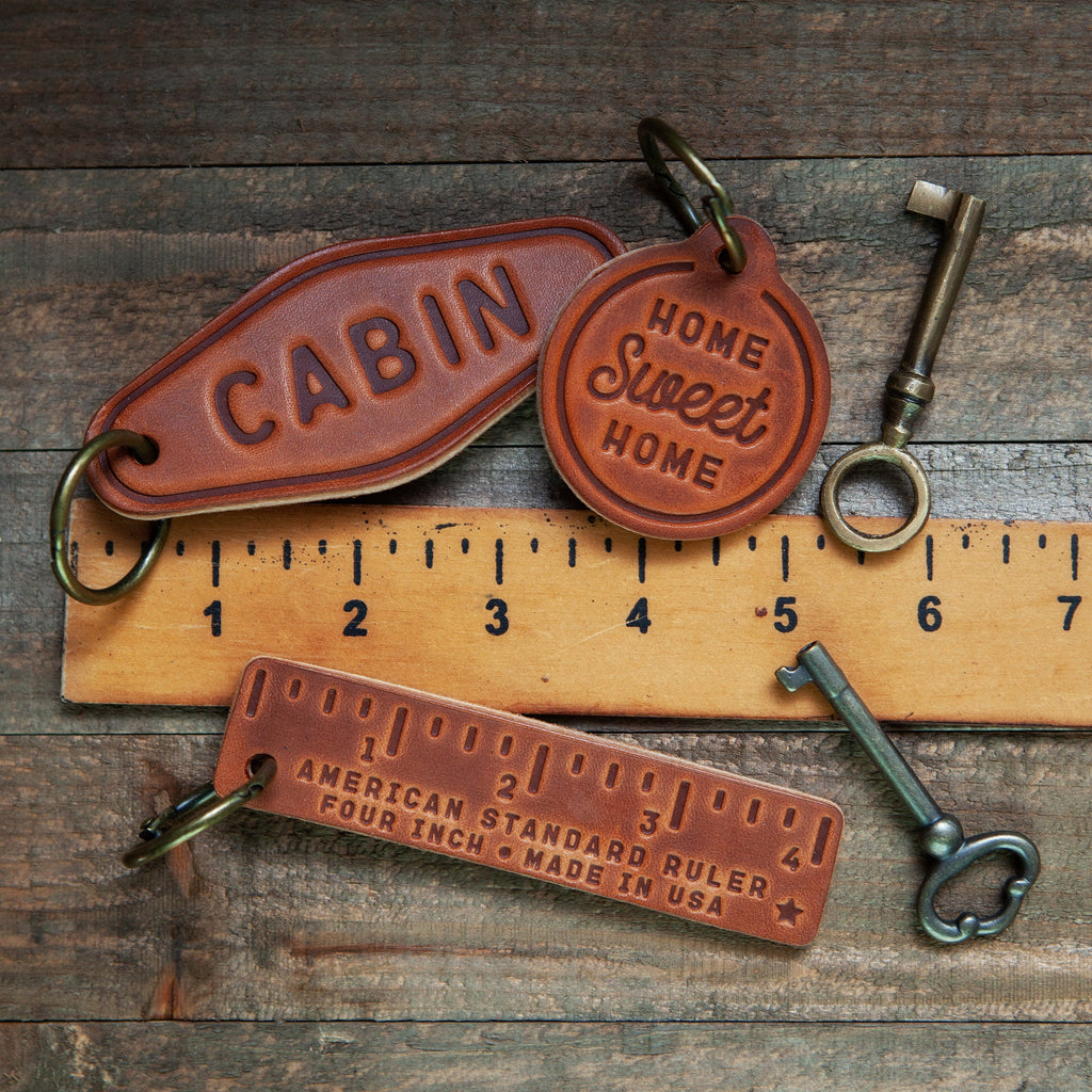 Bison Leather Keychain Motel Style