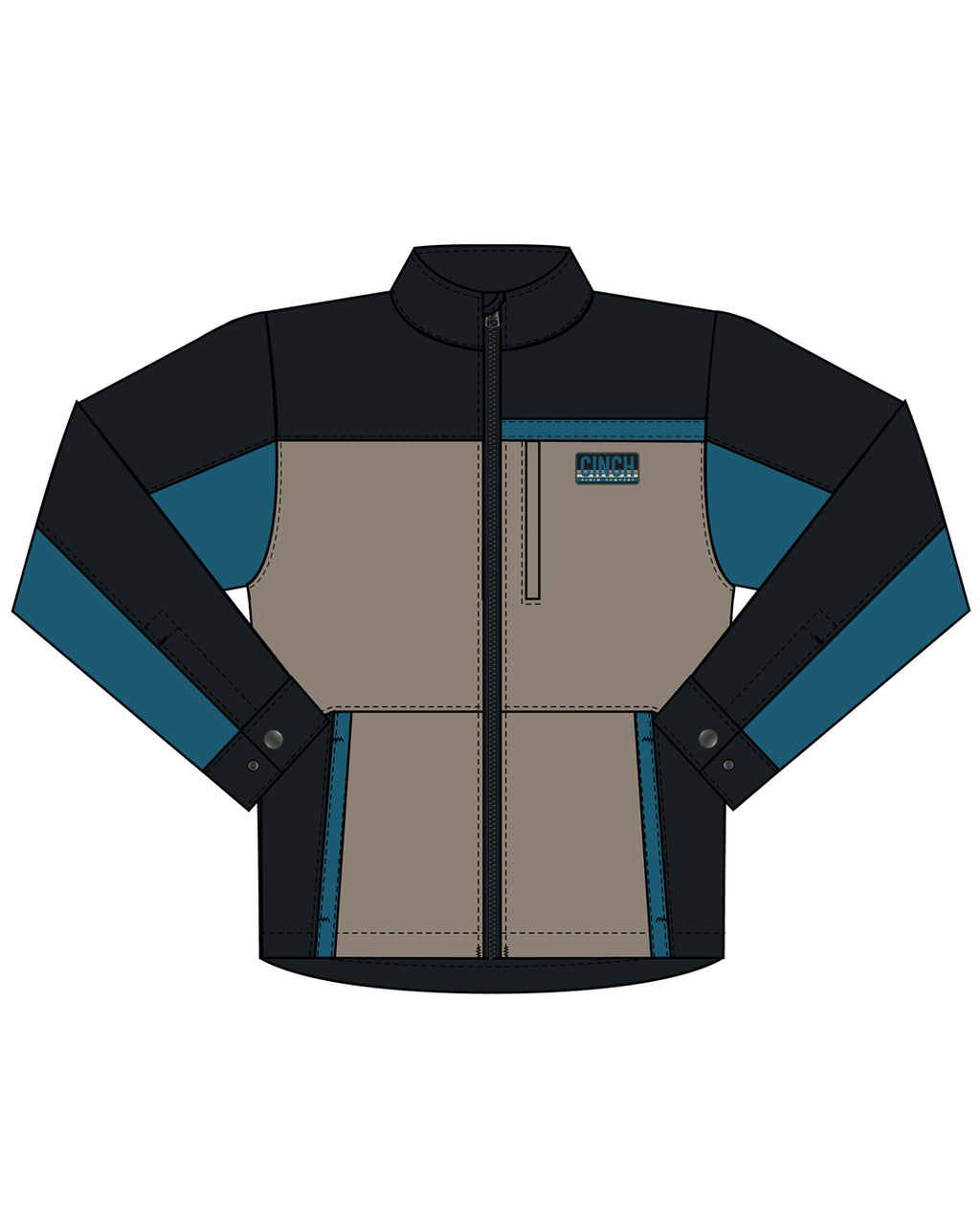 CINCH BLUE MENS BONDED JACKET