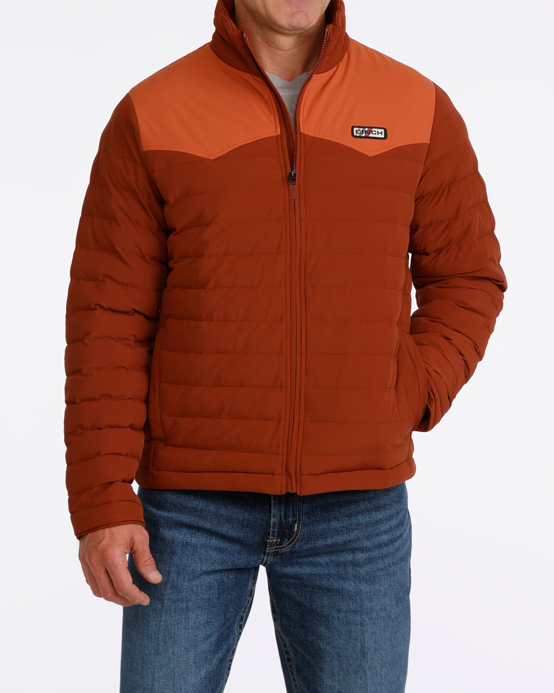 MENS QUILTED JACKET RED