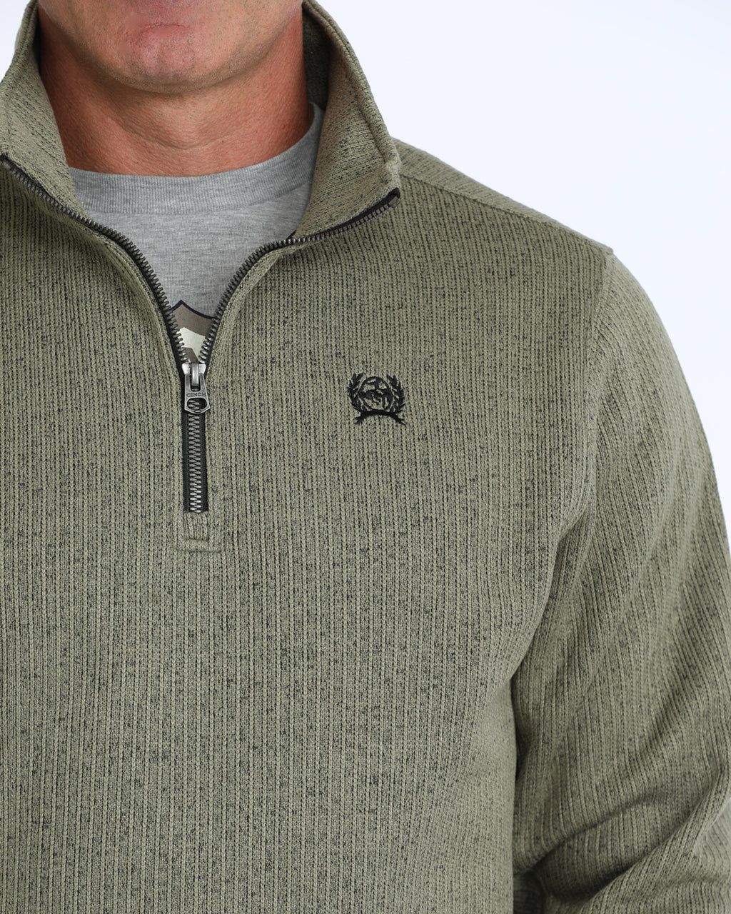 CINCH 1/4 ZIP DRESS OATMEAL  SWEATSHIRT