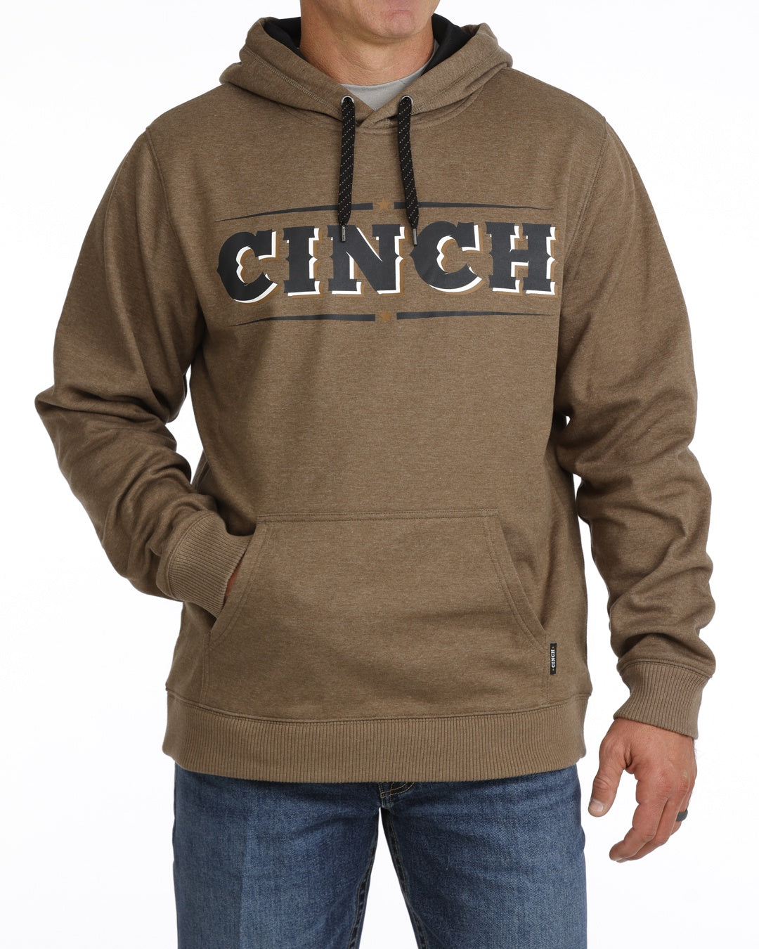 CINCH MENS BROWN  HOODIE