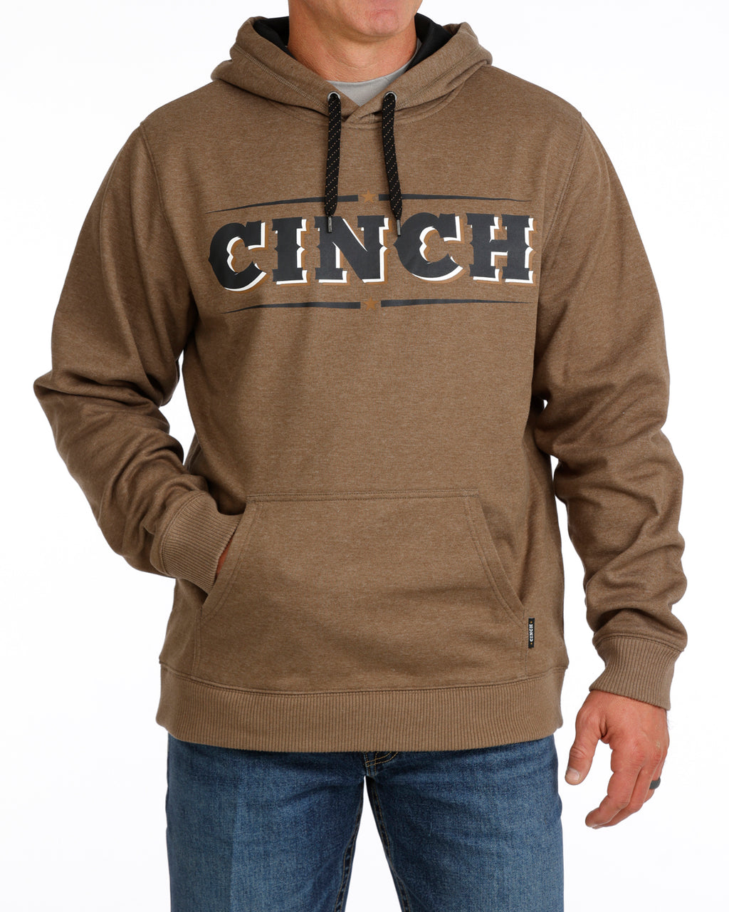 CINCH MENS BROWN  HOODIE