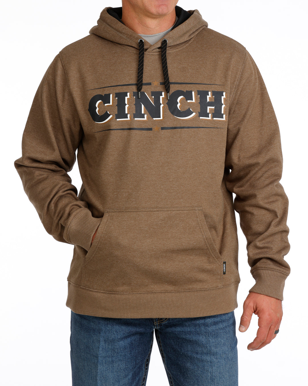 CINCH MENS BROWN  HOODIE