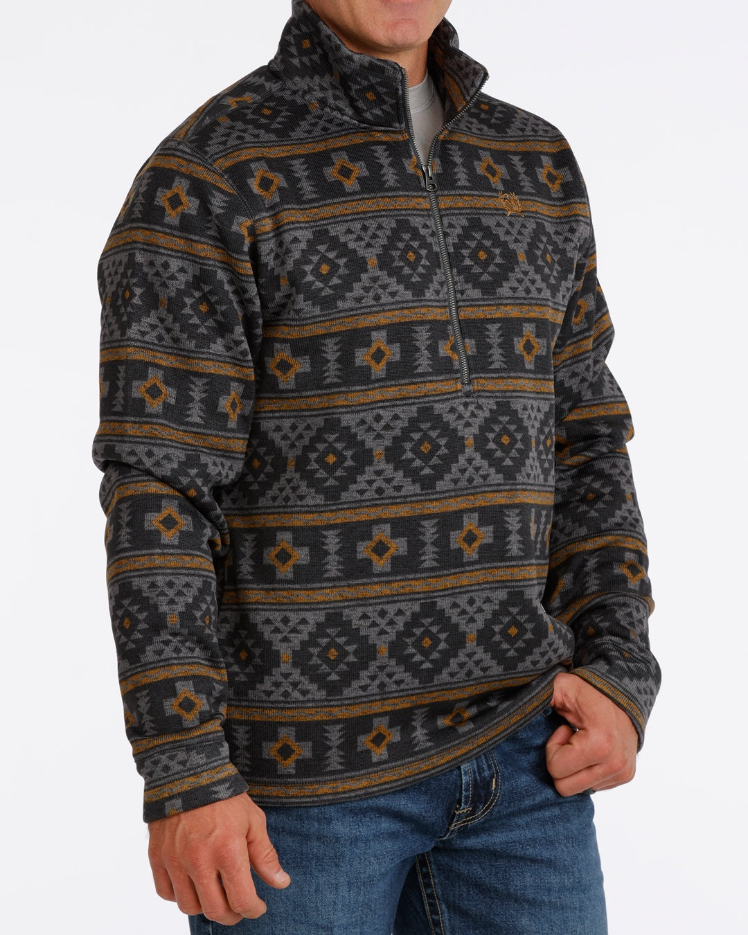CINCH - Men's 1/2 Zip Geo Print Pullover