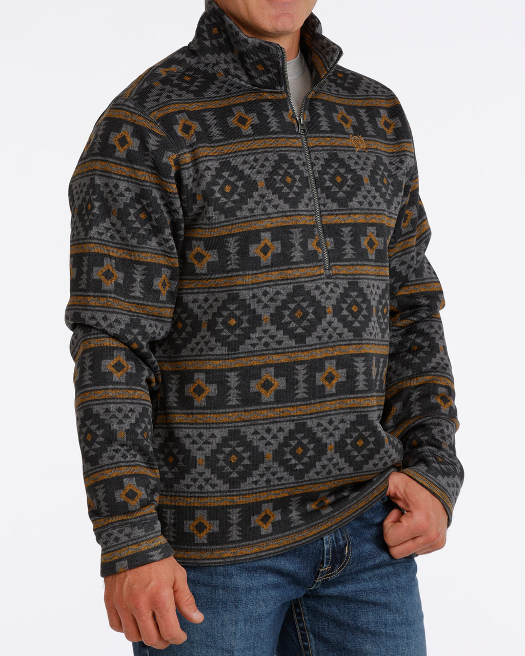 CINCH - Men's 1/2 Zip Geo Print Pullover