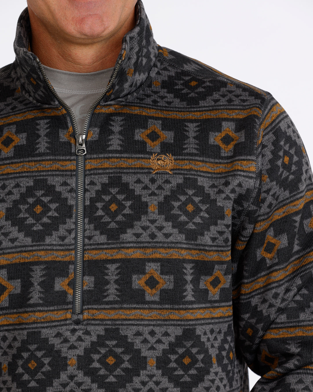 CINCH - Men's 1/2 Zip Geo Print Pullover