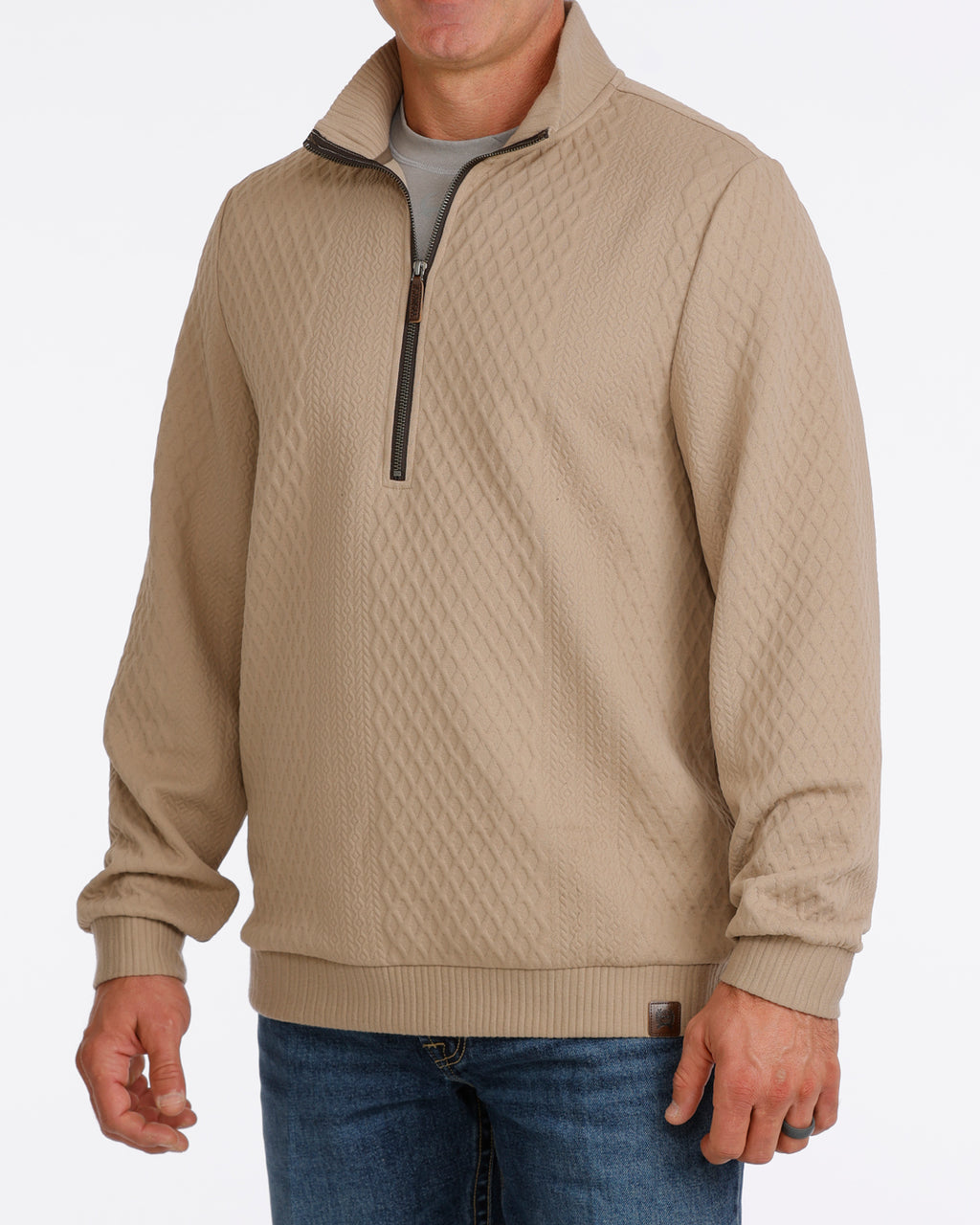 Cinch Men's Tan Knit Sweater