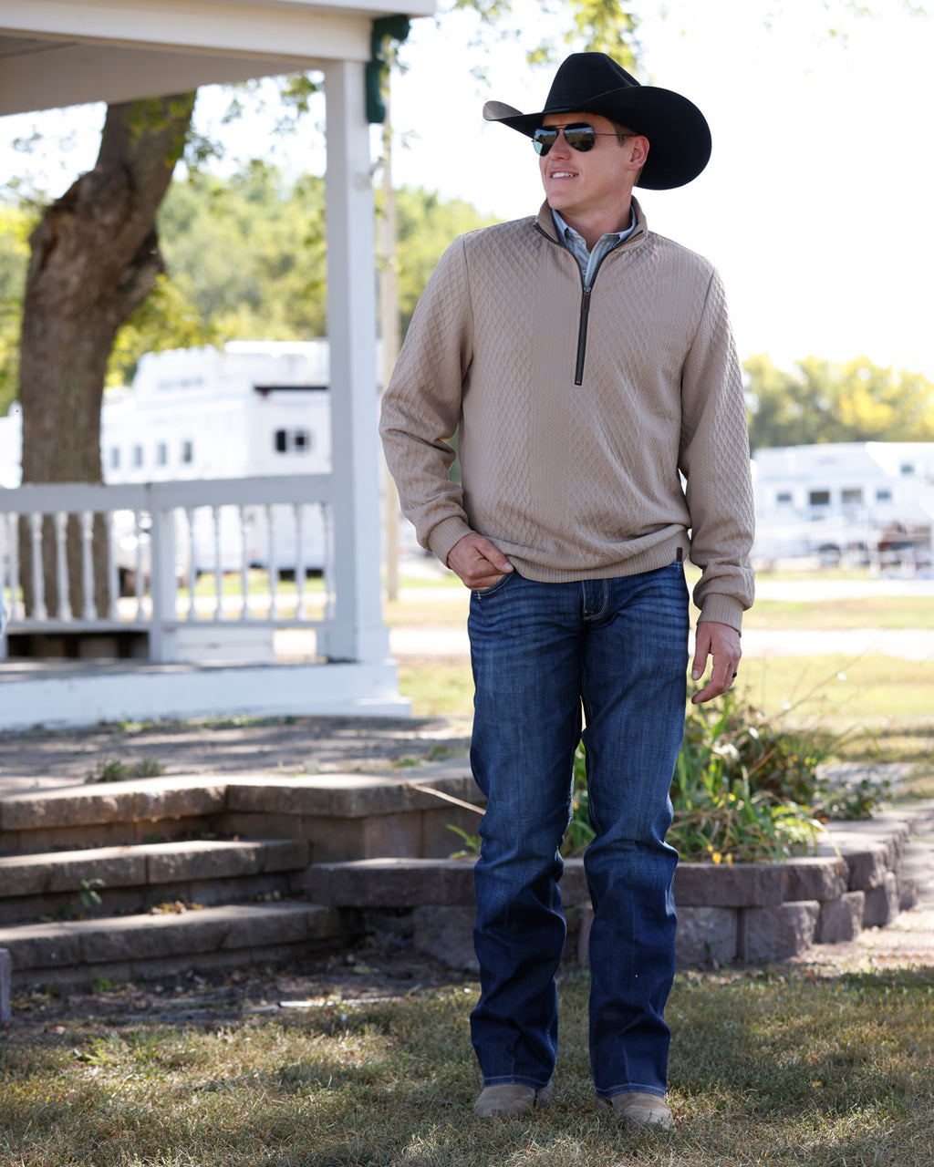 Cinch Men's Tan Knit Sweater