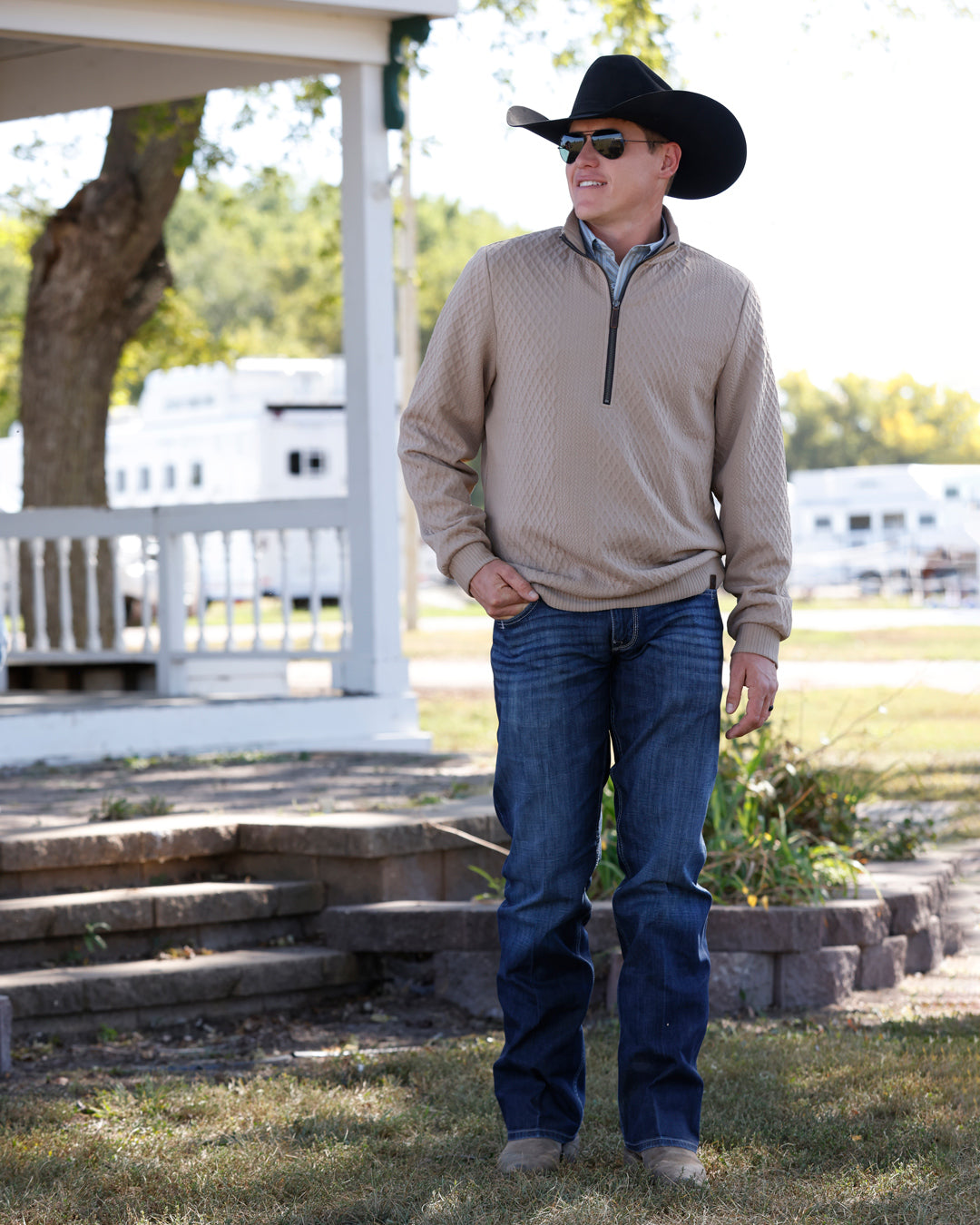 Cinch Men's Tan Knit Sweater
