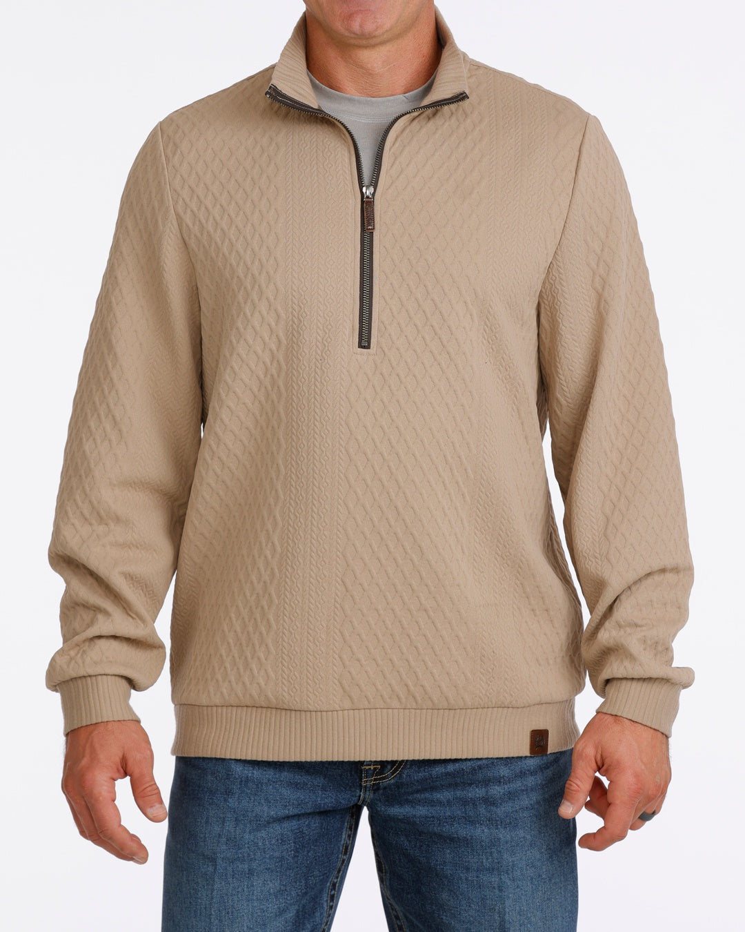 Cinch Men's Tan Knit Sweater
