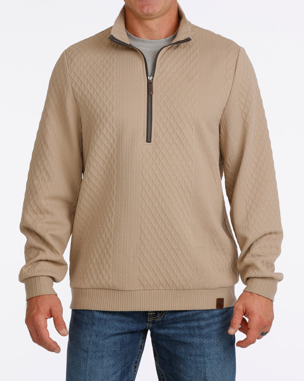 Cinch Men's Tan Knit Sweater
