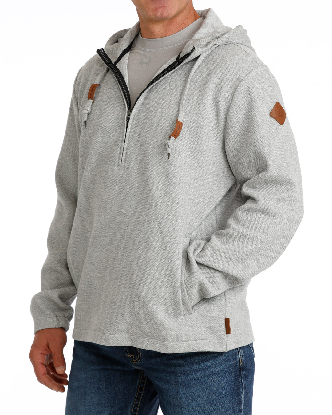 CINCH MENS HOODIE 1/4 ZIP HOODED